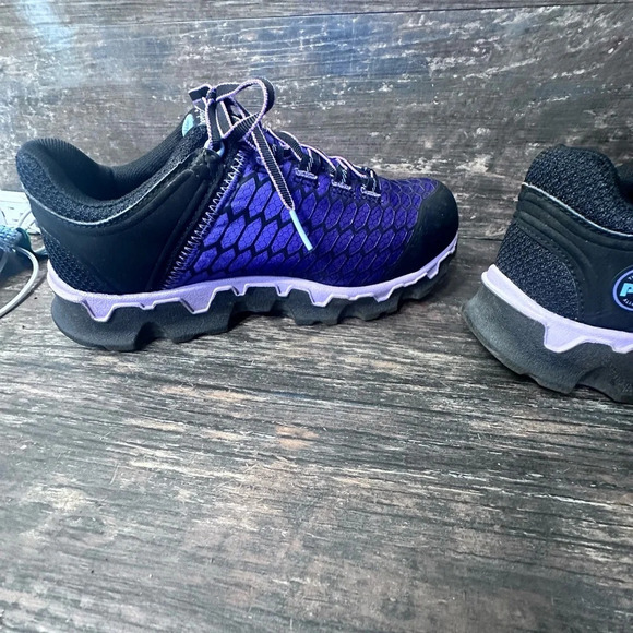 Timberland Pro Powertrain Sport Alloy Toe Work Sneaker Purple and Black - Picture 8 of 9